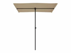 Clicnbuy Sombrilla de jardín con palo de aluminio gris taupe 180x110 cm Topo