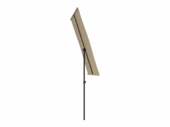 Clicnbuy Sombrilla de jardín con palo de aluminio gris taupe 180x110 cm Topo