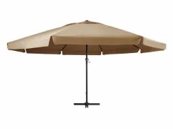 Sombrilla de jardín con palo de aluminio gris taupe 600 cm ES889010 Topo New