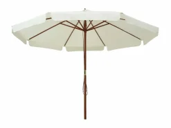 Sombrilla de jardín con palo de madera blanco arena 330 cm ES175846^ Best
