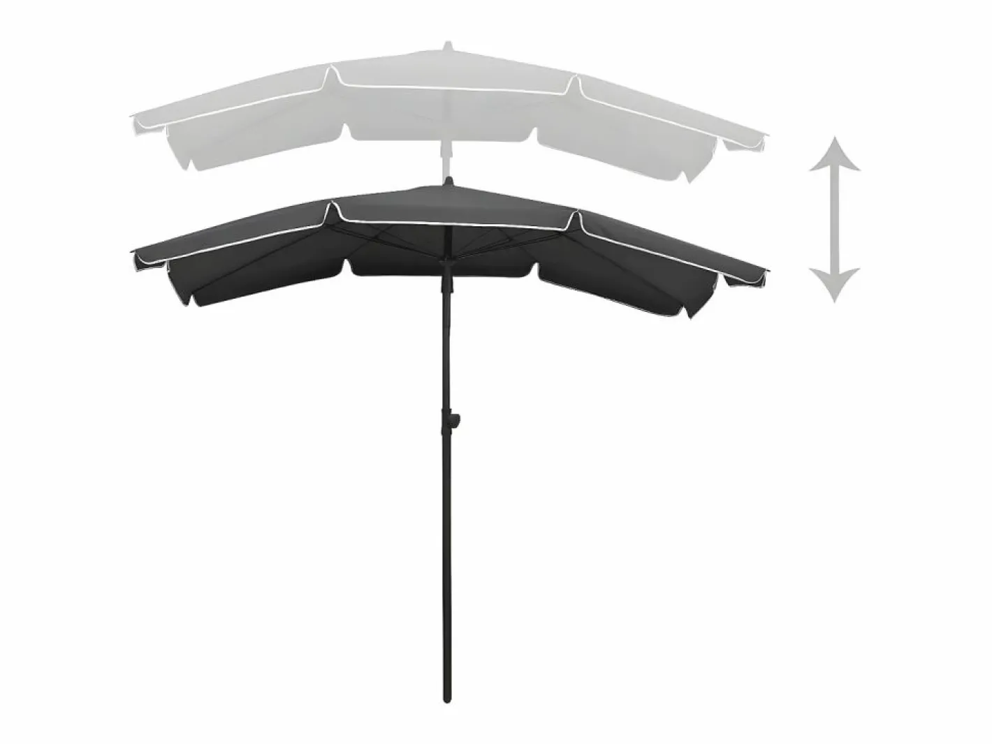 Clicnbuy Sombrilla|Sombrilla de jardín con palo 200x130 cm