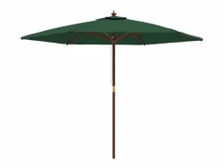Sombrilla de jardín con poste de madera verde 299x240 cm ES342140 Online