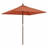 Sombrilla de jardín con poste de madera terracota 198x198x231cm ES492845 New