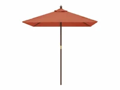 Sombrilla de jardín con poste de madera terracota 198x198x231cm ES492845 New