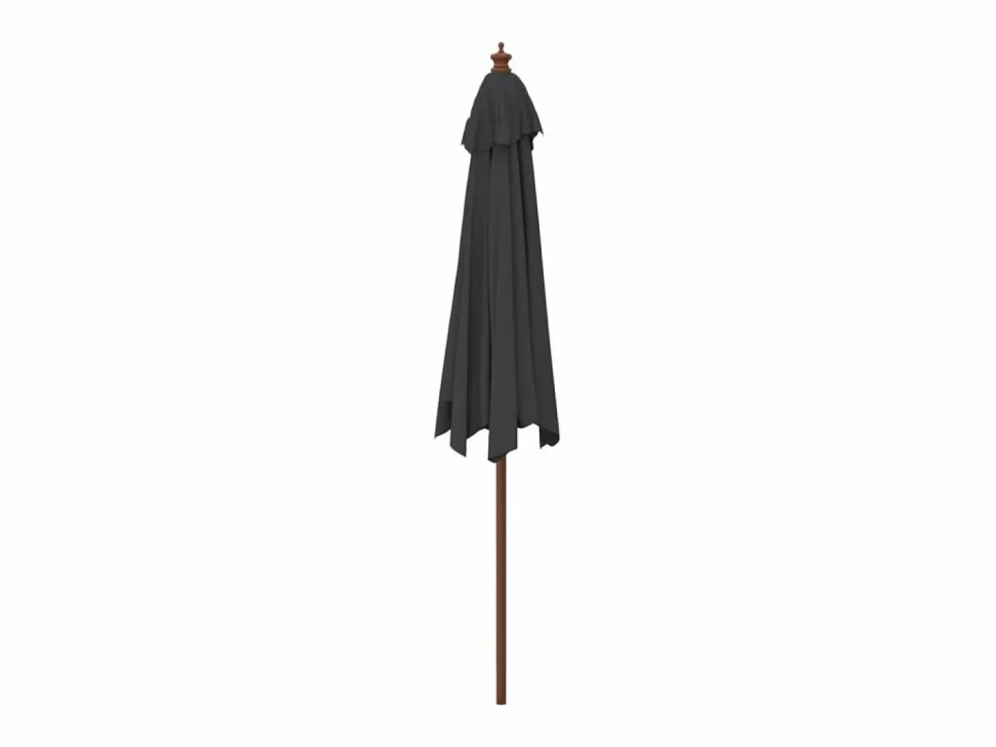 Sombrilla|Sombrilla de jardín con poste de madera negro 299x240 cm ES887886