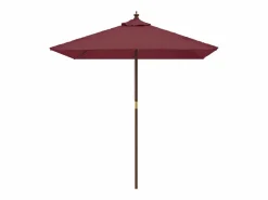 Clicnbuy Sombrilla|Sombrilla de jardín poste de madera burdeos 198x198x231 cm