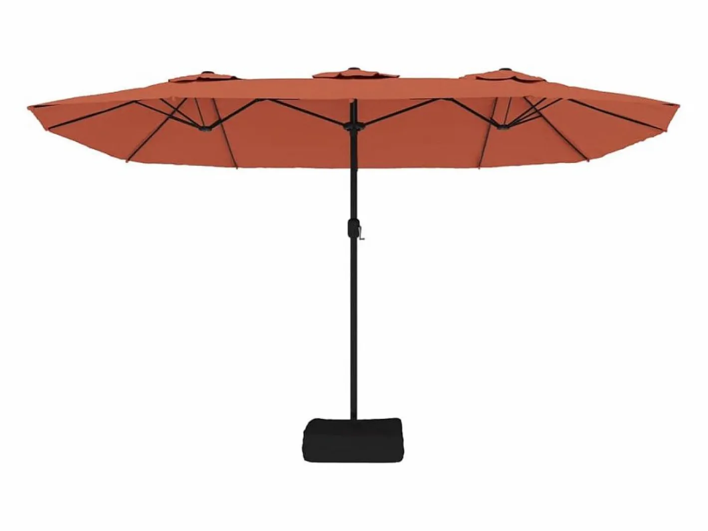 Clicnbuy Sombrilla|Sombrilla doble color terracota 449x245 cm