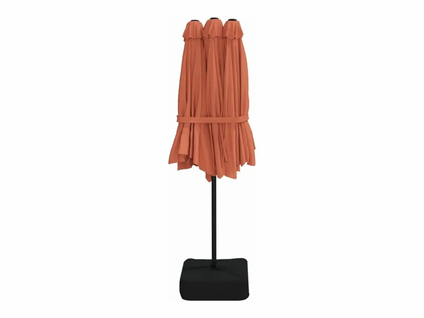 Clicnbuy Sombrilla|Sombrilla doble color terracota 449x245 cm