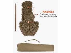 Sombrilla Hawaiana SucceBuy, 1,8 m, Sombrilla Exótica Inclinable con Techo de Paja PP, 8 Varillas Metálicas, para Playa, Terraza, Piscina, Jardín^ Online