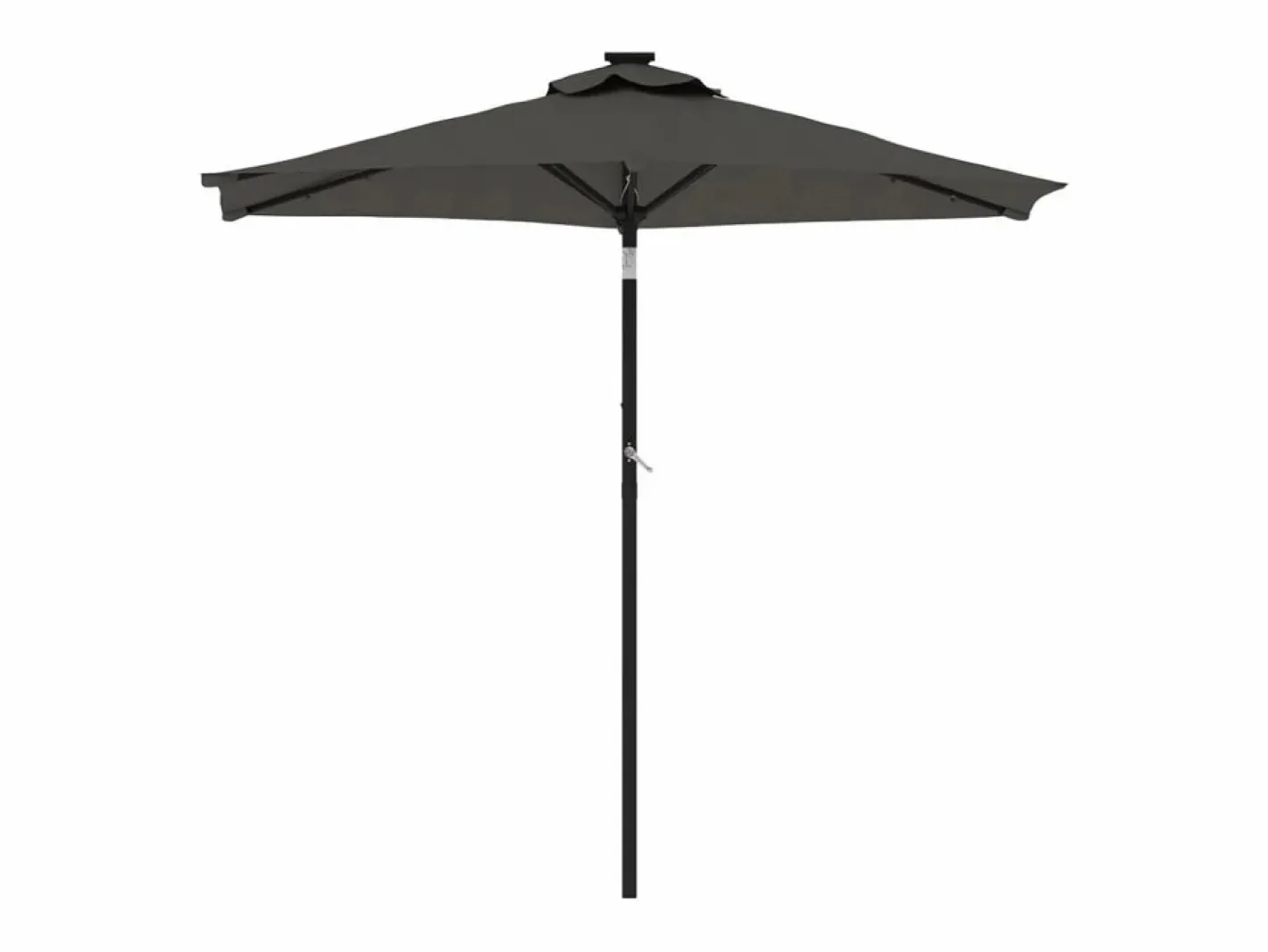 Sombrilla jardín con LEDs poste acero antracita 225x225x212 cm ES921021^ Online