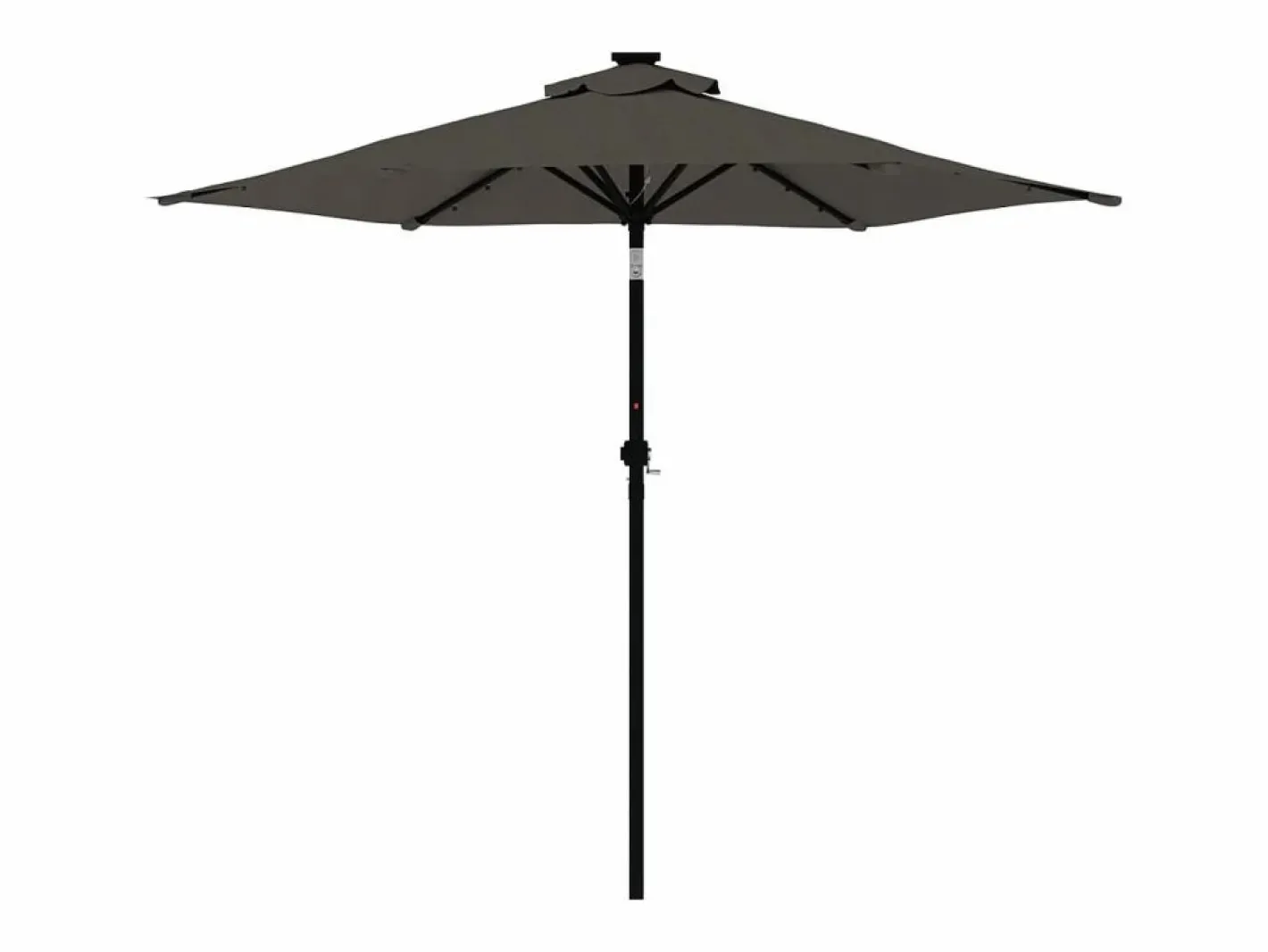 Sombrilla jardín con LEDs poste acero antracita 225x225x212 cm ES921021^ Online