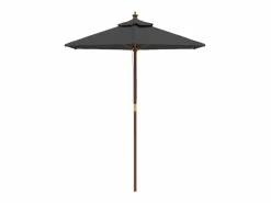 Sombrilla jardín con poste de madera gris antracita 196x231 cm ES836310 Hot