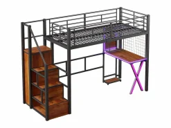 Sombrilla rectangular de exterior de doble cara con manivela, estructura de acero, verde claro (4,5x4,5x3m) Negro New
