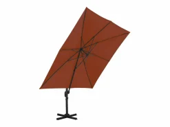 Sombrilla|Sombrilla voladiza con poste de aluminio terracota 300x300 cm ES278441
