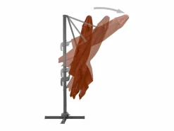 Sombrilla|Sombrilla voladiza con poste de aluminio terracota 300x300 cm ES278441