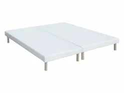 Ysmée Hôtel Somier + colchón de muelles ensacados DELICE - 180x200 cm Blanco New