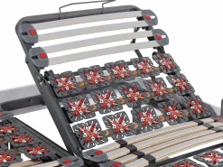 Ysmée Somier articulado eléctrico 2x78 terminales - 2 x 90 x 200 cm - gris - NALU de DREAMEA Blanco Discount