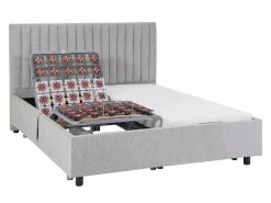 Ysmée Somier articulado eléctrico 2x65 terminales - 2 x 80 x 200 cm - - NALU de DREAMEA Gris Discount