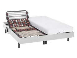 Ysmée Cama Articulada|Somier articulado eléctrico 2x48 terminales - 2 x 70 x 190 cm - beige - NALU de YSMÉE