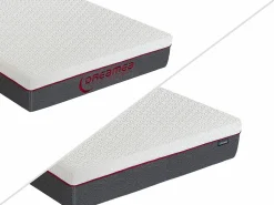 Ysmée Somier articulado eléctrico 2x78 terminales - 2 x 90 x 200 cm - beige - NALU de YSMÉE Blanco Discount