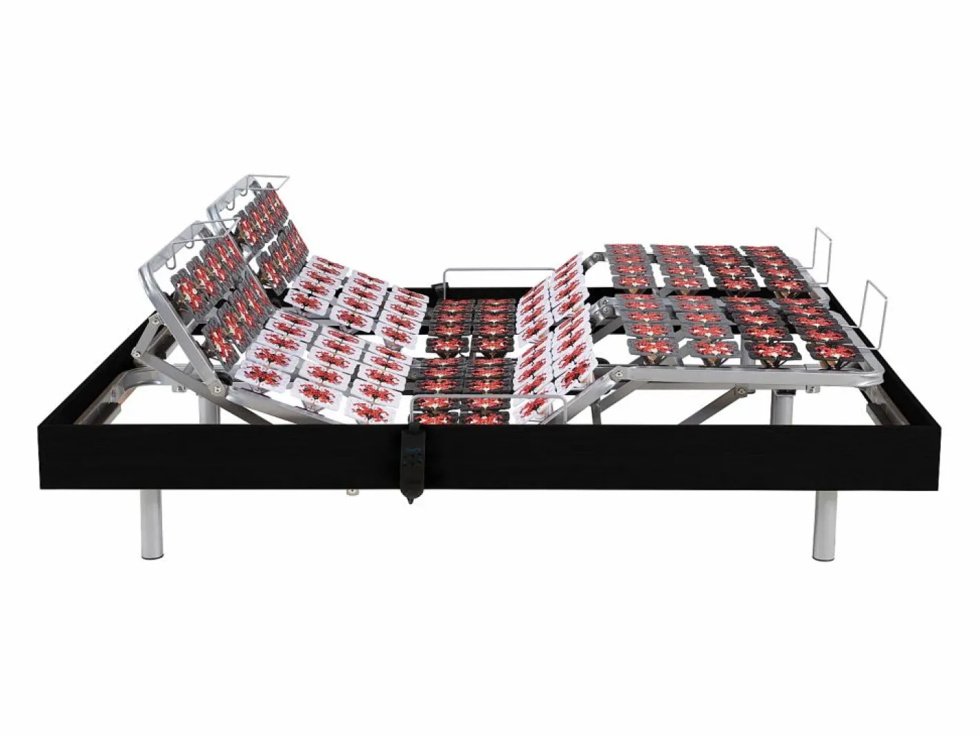 Ysmée Somier articulado eléctrico 2x48 terminales - 2 x 70 x 190 cm - gris - NALU de YSMÉE Negro Clearance