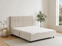 Ysmée Somier articulado eléctrico 2x48 terminales - 2 x 70 x 190 cm - - NALU de DREAMEA Beige Sale
