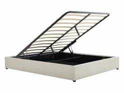 Ysmée Somier con arcón 140 x 190 cm de pana - FIRMEO de YSMÉE Beige Discount