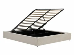Somier con arcón 140 x 190 cm de pana - KARESO de YSMÉE^Ysmée Discount