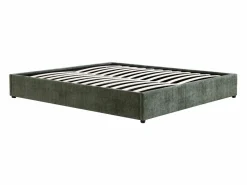 Ysmée Somier con arcón 140 x 190 cm en tela texturizada - FIRMEO de YSMÉE Verde Hot