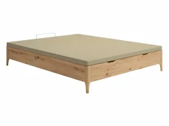 Ysmée Somier con arcón 160 x 200 cm queen size - Natural claro - Con patas - VEONA de Color natural claro Best