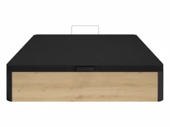 Ysmée Somier con cajón 120 x 200 cm - Natural claro y negro - NAMOSI de YSMÉE Negro / Color natural claro New