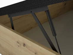 Ysmée Somier con cajón 120 x 200 cm - Natural claro y negro - NAMOSI de YSMÉE Negro / Color natural claro New