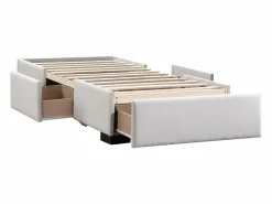 Ysmée Somier Tapizado|Somier - 90X190Cm|Somier con cajones 90 x 190 cm en tela - Con patas - KOLANE de YSMÉE