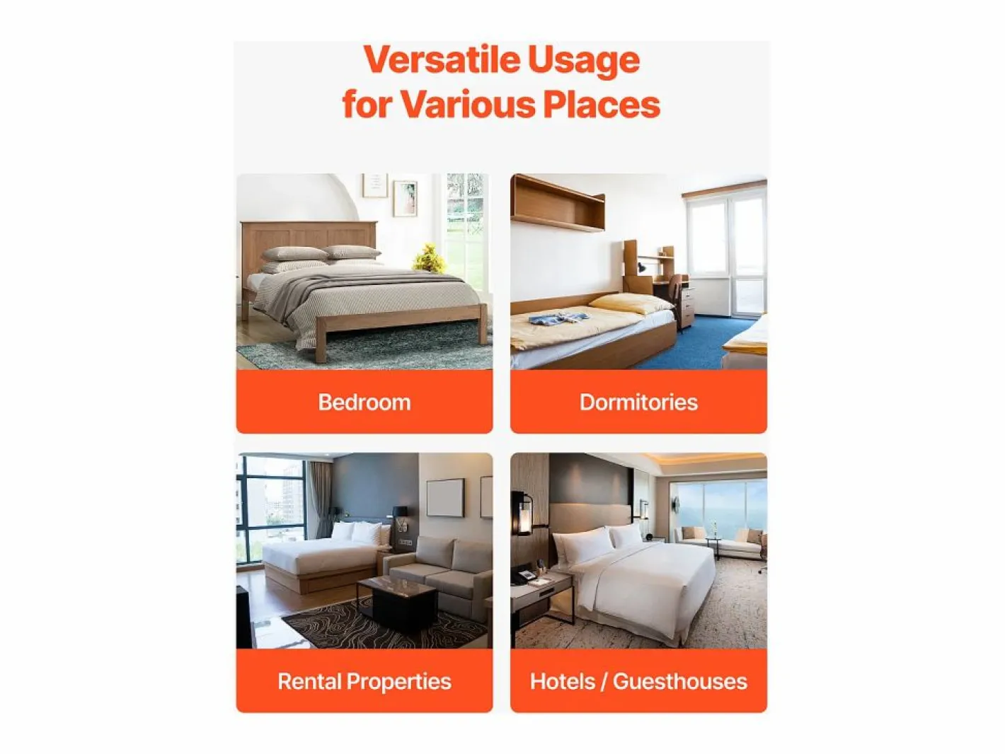 Base De Cama De Láminas|Somier de listones SucceBuy Plegable Tamaño Completo, Colchón Superior de Madera para el Soporte bajo los Colchones, Listo para Usar, 8 Piezas, de Madera Natural