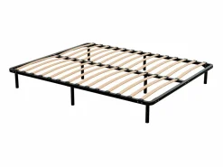 Douce Lune Base De Cama De Láminas|Somier - 180X200Cm|Somier de láminas 180x200 cm Estructura sólida de metal negro Alta calidad - Cómodo ®