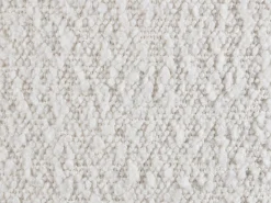 Ysmée Somier decorativo tapizado 140 x 190 cm tejido de bouclé - Con patas - ELENAE de YSMÉE Blanco Clearance