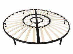 Ysmée Base De Cama De Láminas|Somier redondo de láminas de madera con patas 220x220 cm