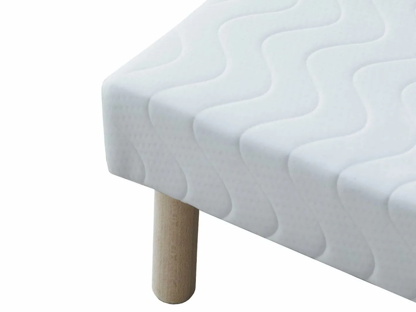 Ysmée Somier tapizado 90 x 190 cm 9 láminas pasivas - - ASTHENIS de YSMÉE Blanco New