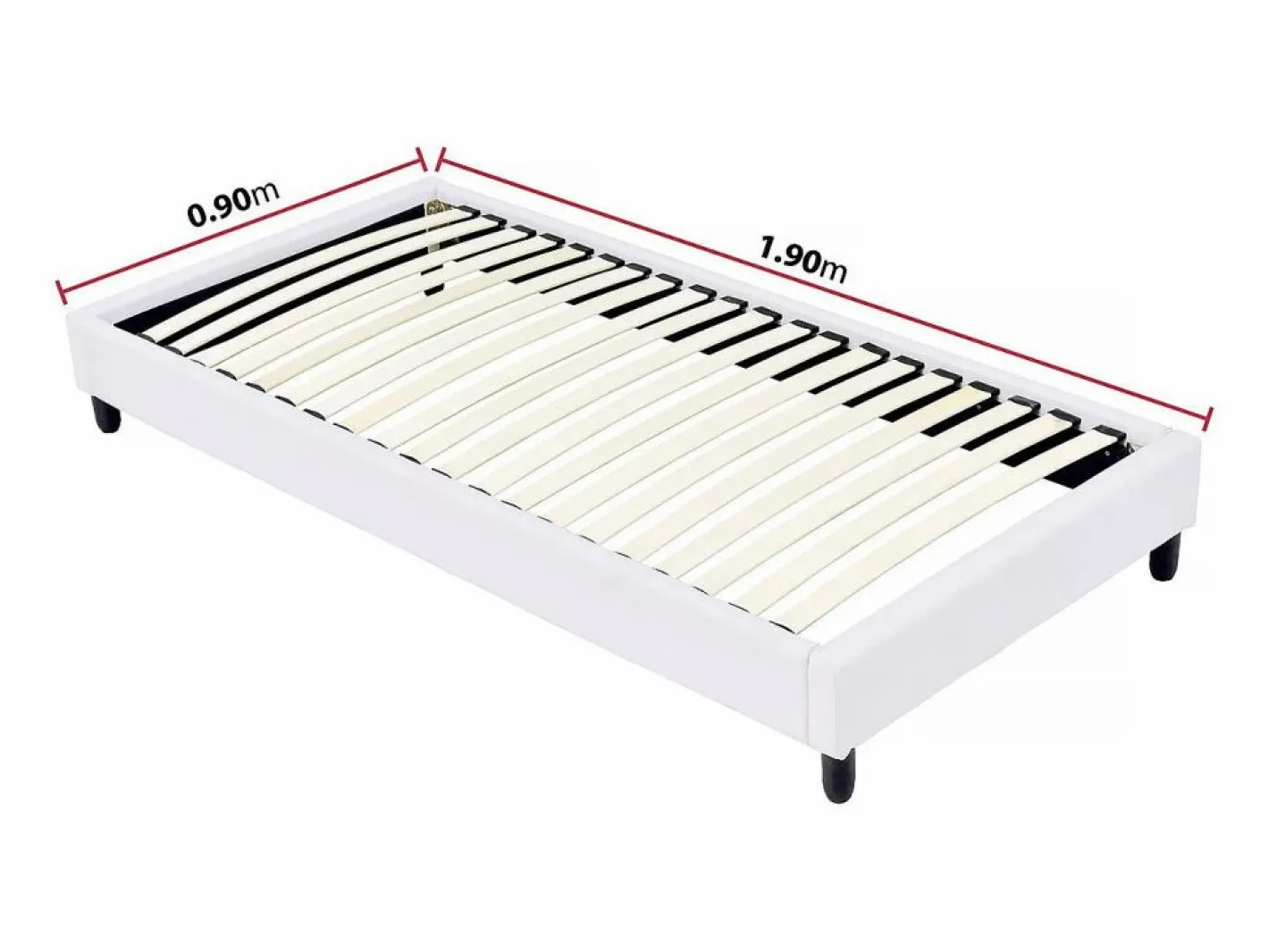 Somier tapizado con láminas - 90 x 190 cm - láminas^Habitat et jardin Best