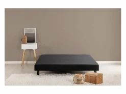 Les Tendances Somier - 140X190Cm|Somier tapizado de láminas 140 x 190 en madera maciza gris antracita - FINLANDEK Rakenne