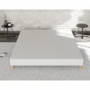 Douce Lune Somier tapizado 90x190 - Madera de pino reforzada - Haya maciza - Blanco - Estructura sólida de calidad - Cómodo ® Outlet