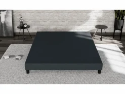 Douce Lune Somier - 90X190Cm|Somier tapizado 90x190 - Madera de pino reforzada - Haya maciza - Antracita - Estructura sólida de calidad - Cómodo ®