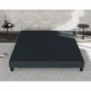 Somier tapizado 140x190 Madera de pino reforzada - Haya maciza - Antracita - Estructura sólida de calidad - Cómodo ®^Douce Lune Hot