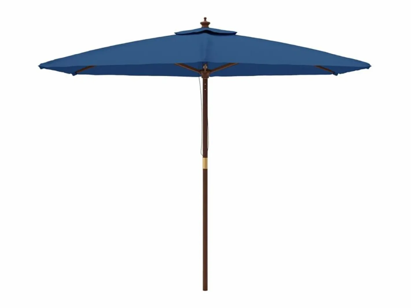 Garden Furniture Sombrilla|Sophie-Sandrine Sombrilla de jardín con poste de madera azul celeste 299x240 cm