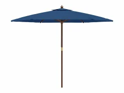 Garden Furniture Sombrilla|Sophie-Sandrine Sombrilla de jardín con poste de madera azul celeste 299x240 cm