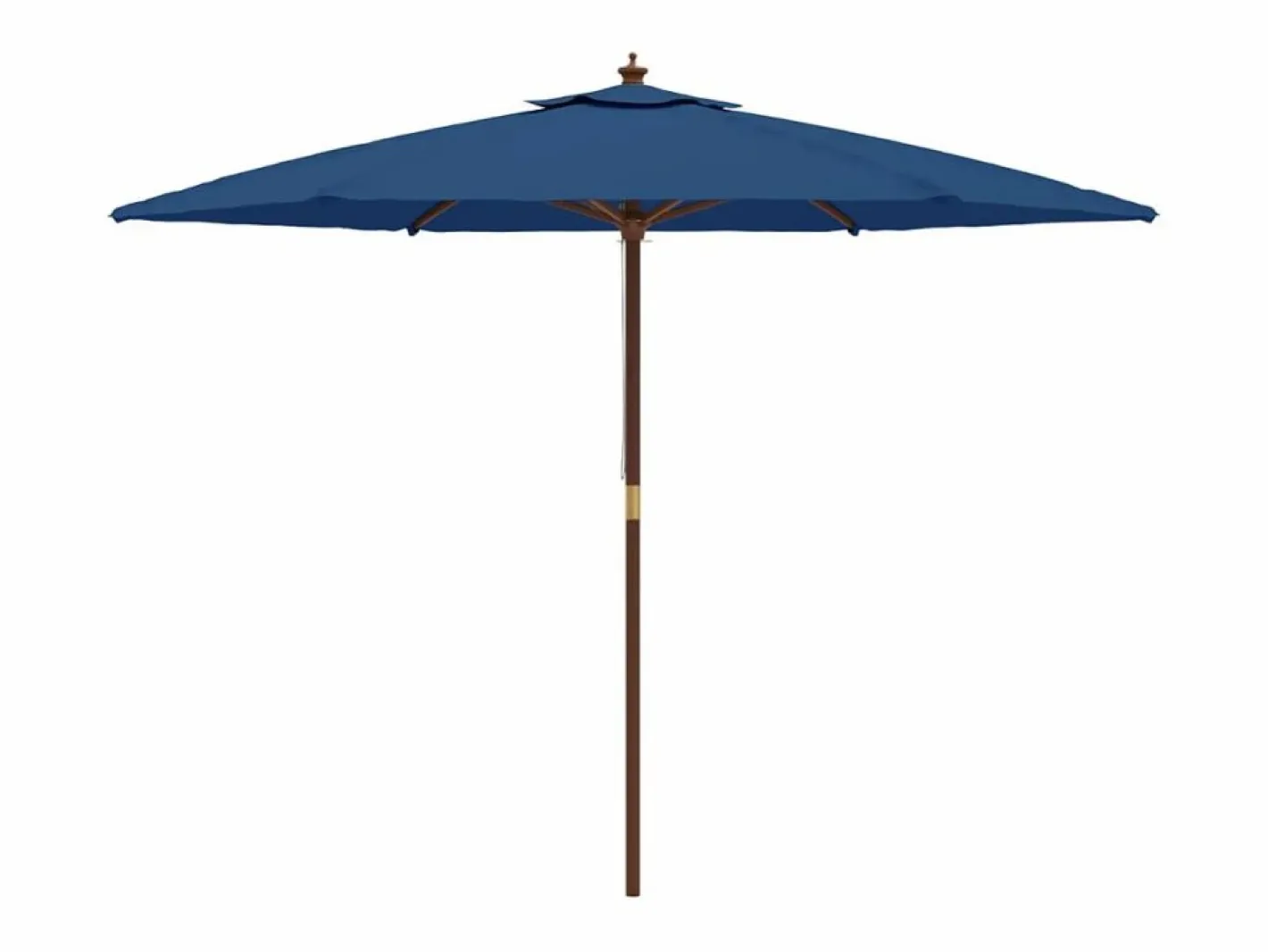 Garden Furniture Sombrilla|Sophie-Sandrine Sombrilla de jardín con poste de madera azul celeste 299x240 cm