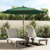 Sophie-Sandrine Sombrilla de jardín con poste de madera verde 299x240 cm^Garden Furniture Hot