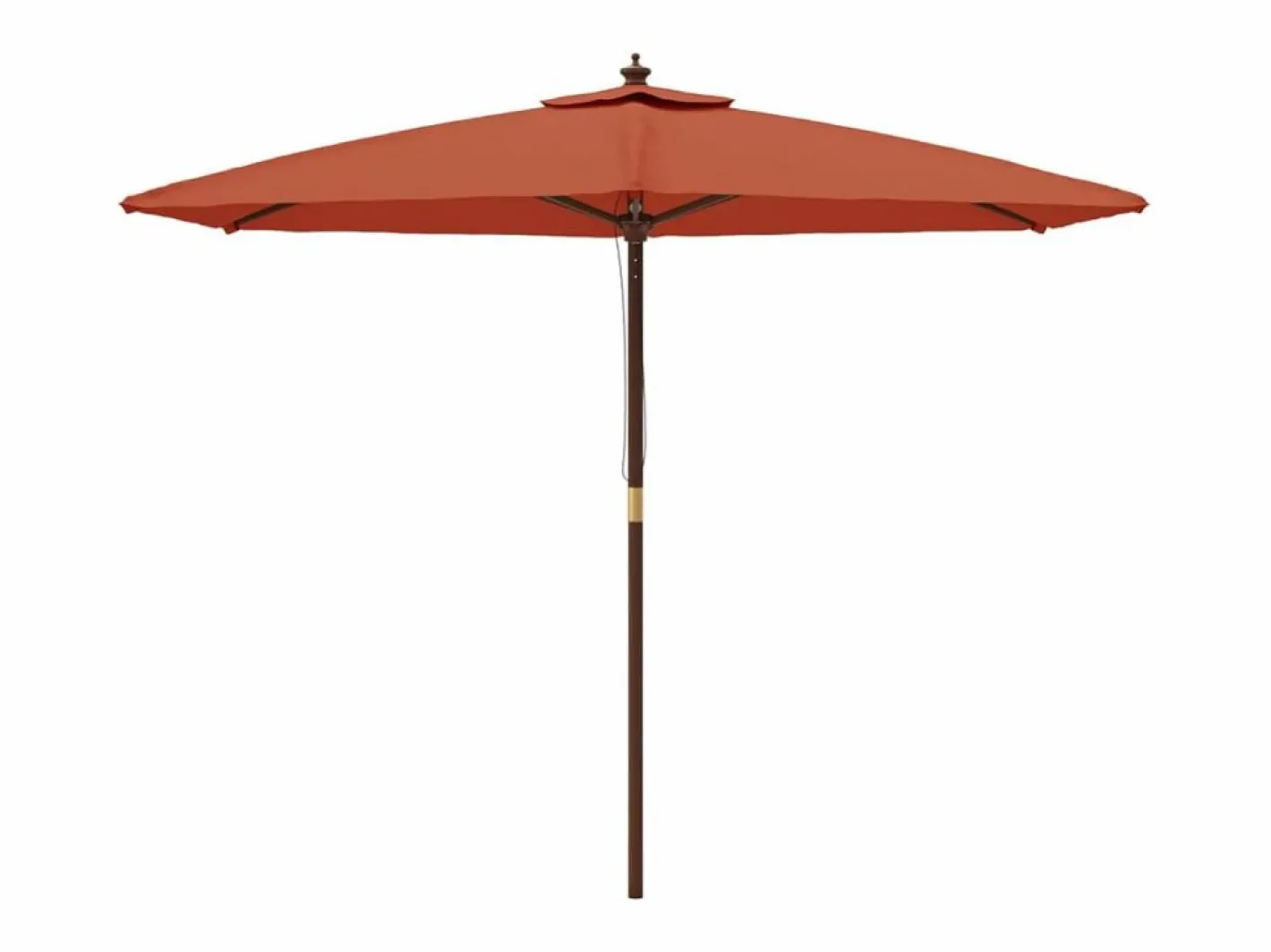 Garden Furniture Sophie-Sandrine Sombrilla de jardín con poste de madera terracota 299x240 cm Sale
