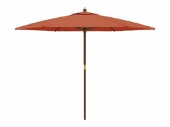 Garden Furniture Sophie-Sandrine Sombrilla de jardín con poste de madera terracota 299x240 cm Sale