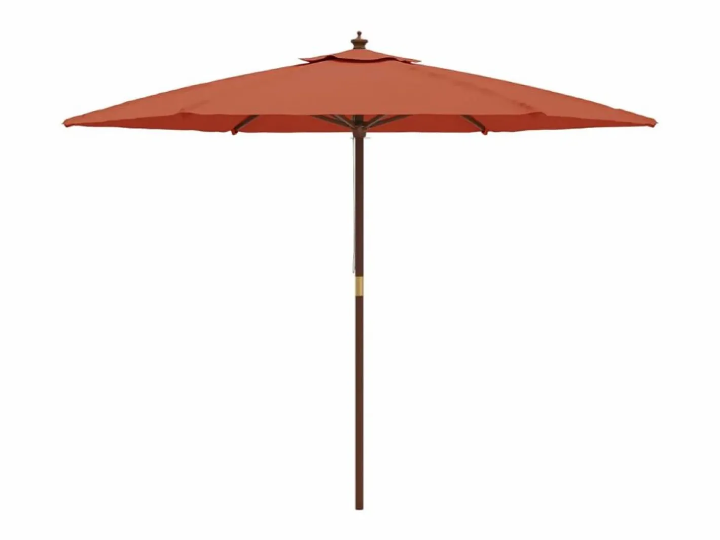 Garden Furniture Sophie-Sandrine Sombrilla de jardín con poste de madera terracota 299x240 cm Sale